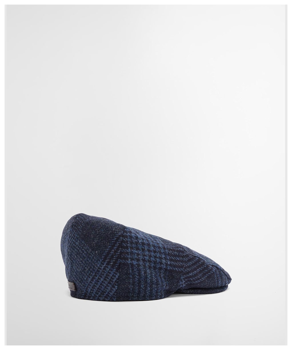 Men's Barbour Deveron Tweed Flat Cap - Navy