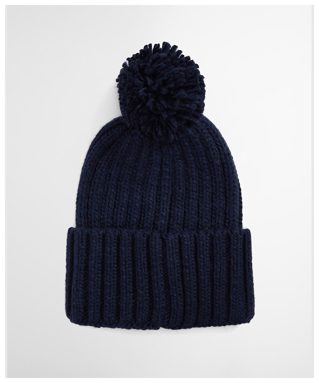 Men's Barbour Kelson Pom Beanie Hat - Navy