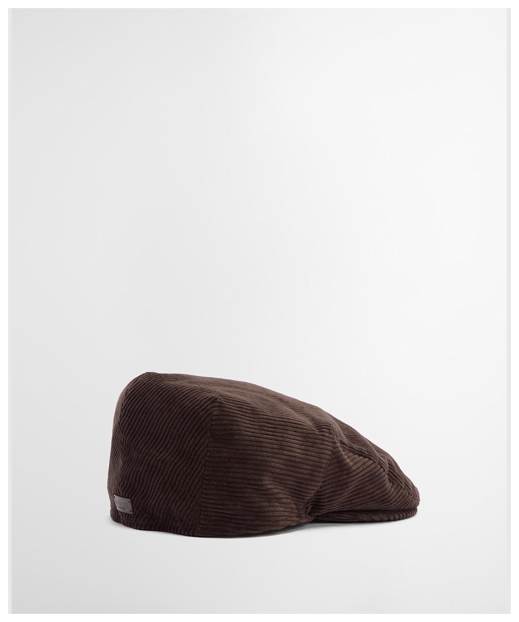 Men's Barbour Westdale Cord Flat Cap - Brown