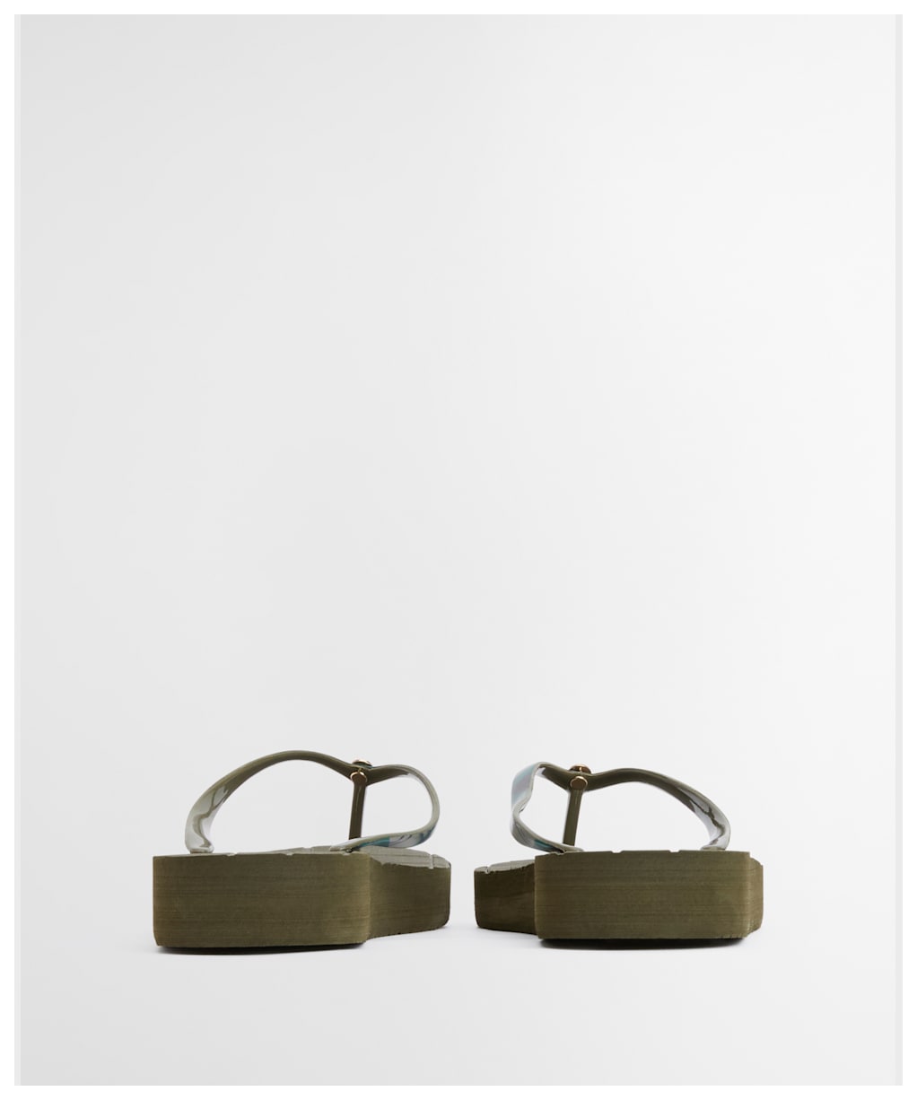 Women's Barbour Tilda Toe Post Sandal - Olive / Ancient Tartan