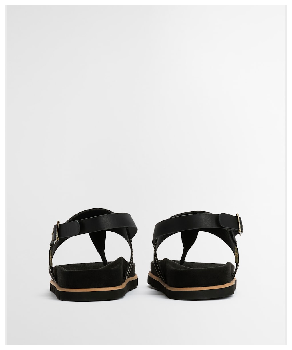 Women's Barbour Lumley Toe Post Sandal - Black