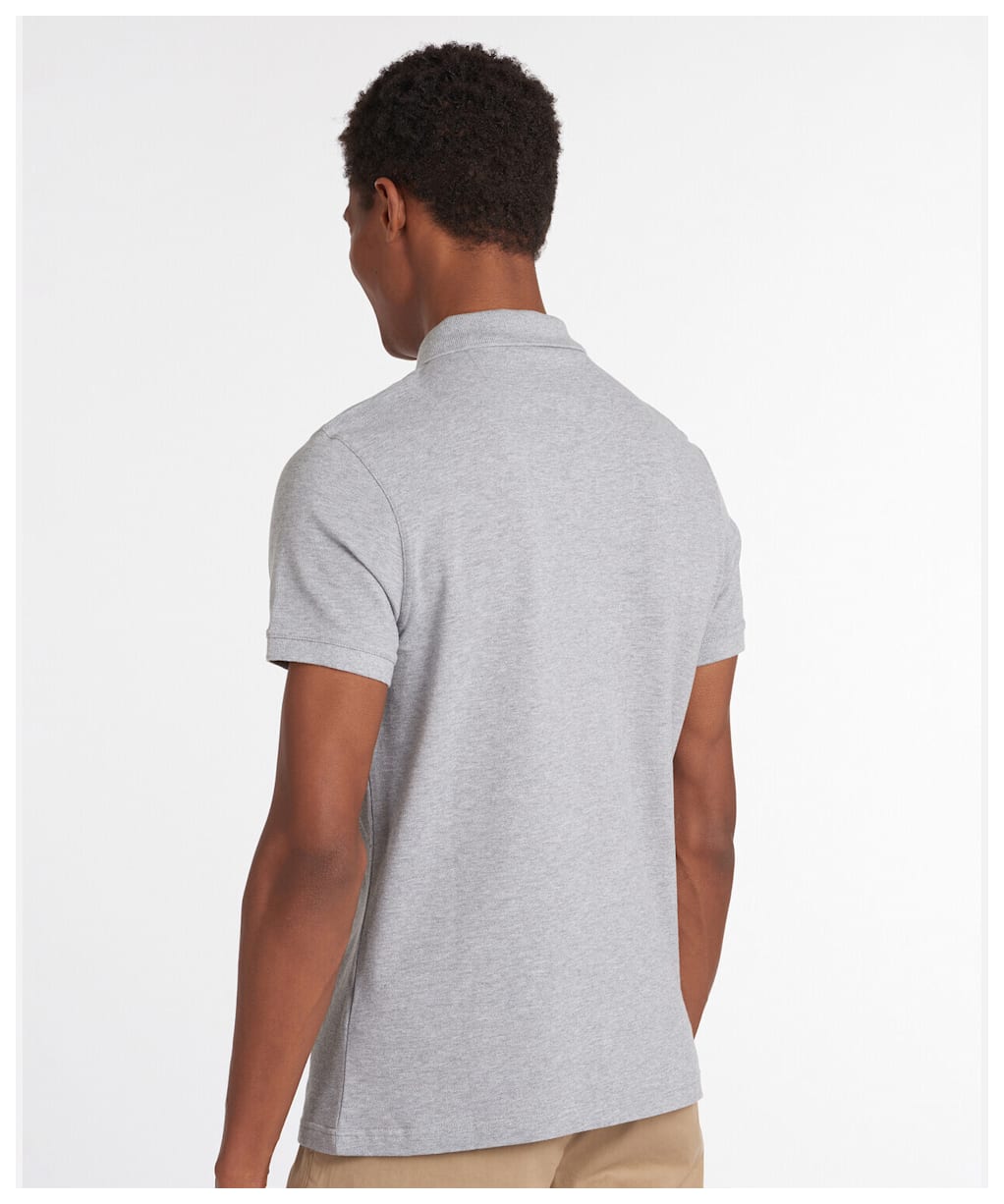 Men's Barbour Sports Polo 215G - Grey Marl