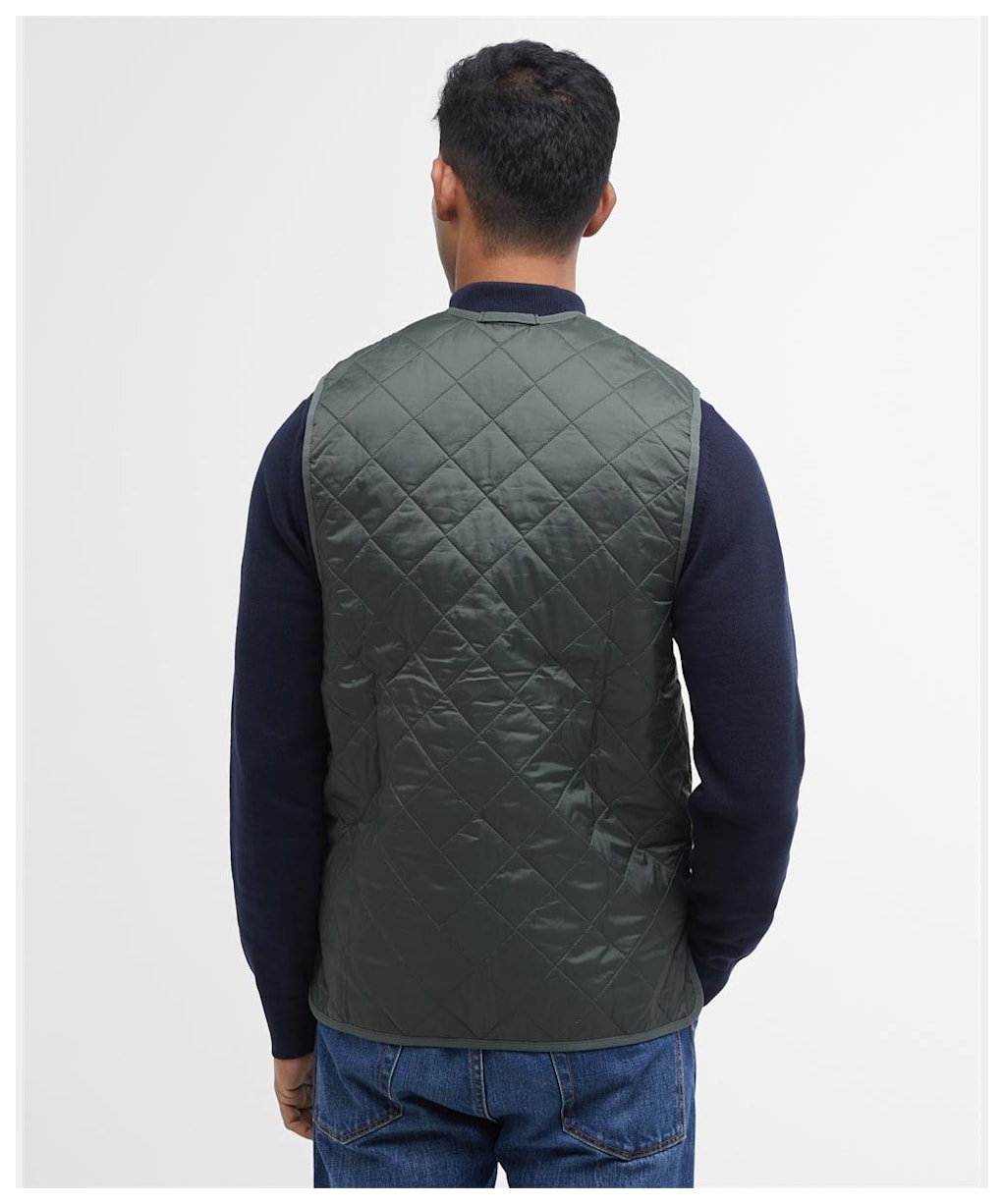 Men's Barbour Classic Quilted Waistcoat / Zip-In Liner - Olive
