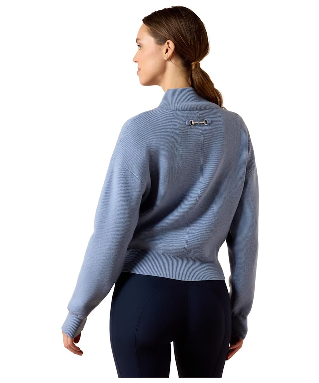 Women's Ariat Foxleigh 1/2 Zip Wool Sweater - Rainwashed