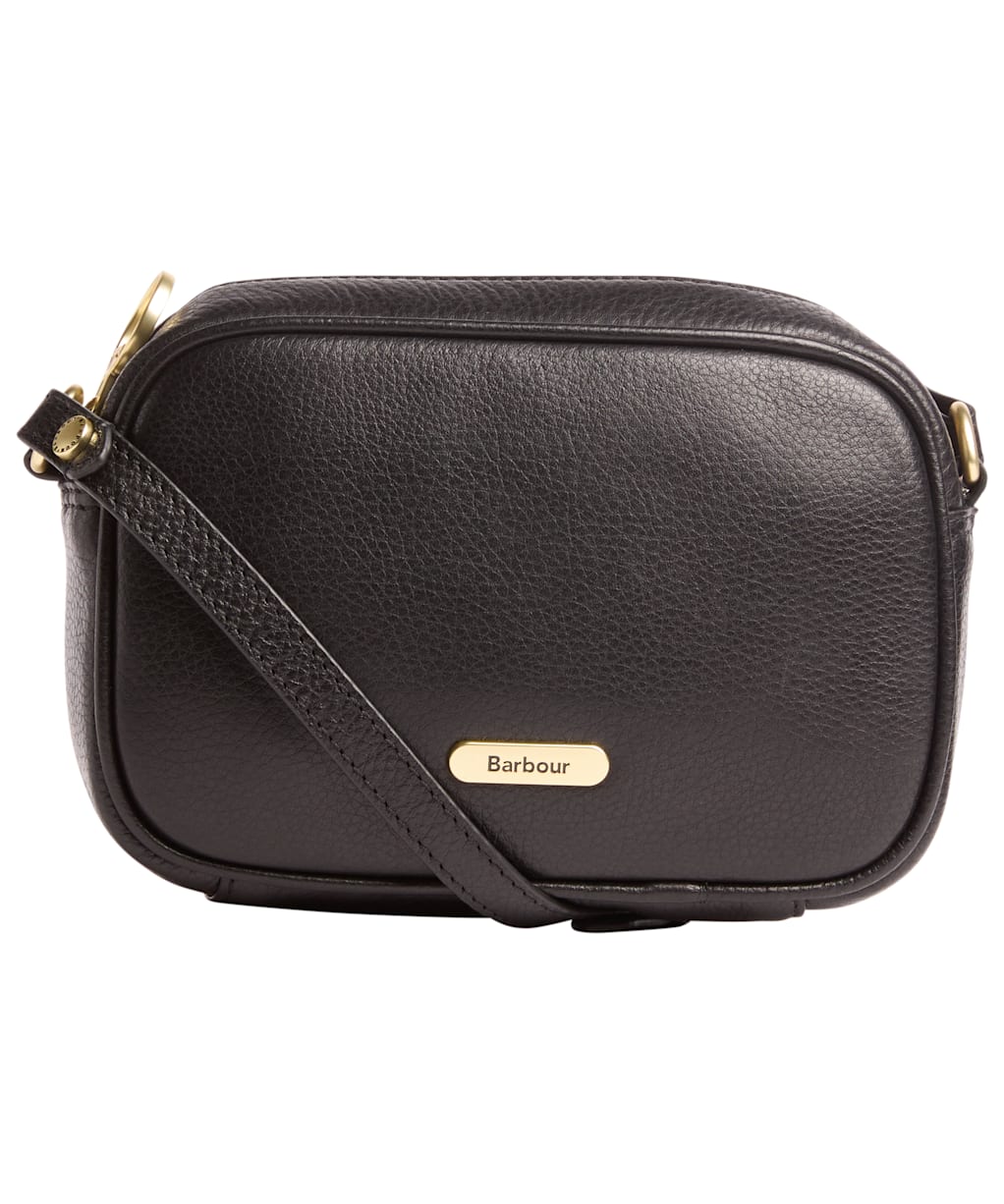 Women's Barbour Daphne Mini Leather Crossbody Bag - Black