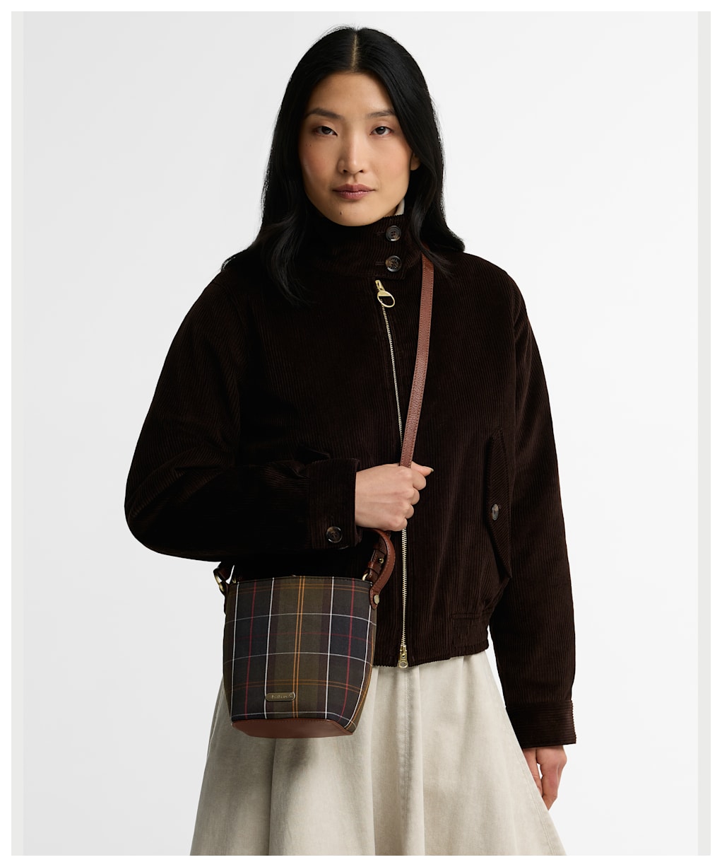 Women's Barbour Cedar Mini Tartan Bucket Bag - Classic Tartan