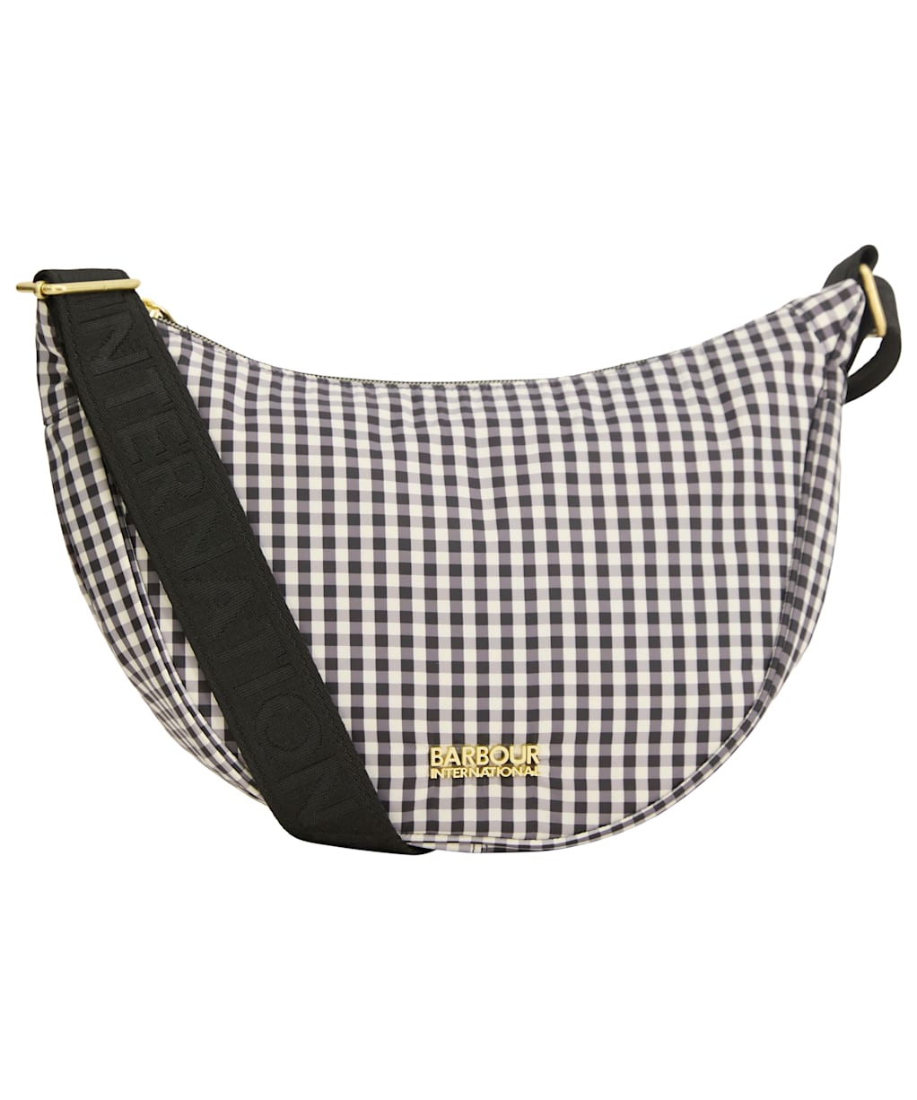 Women's Barbour International Boulevard Shoulder Sling Bag - BLACK/WHITE GIN