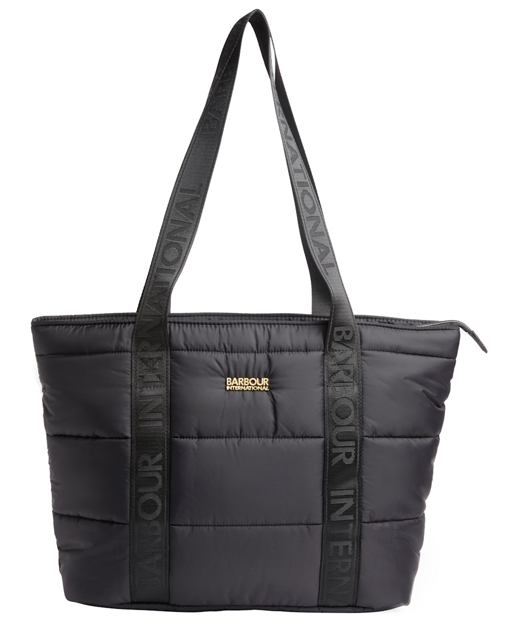 Women's Barbour International Monaco Baffle Quilt Tote Bag - Black