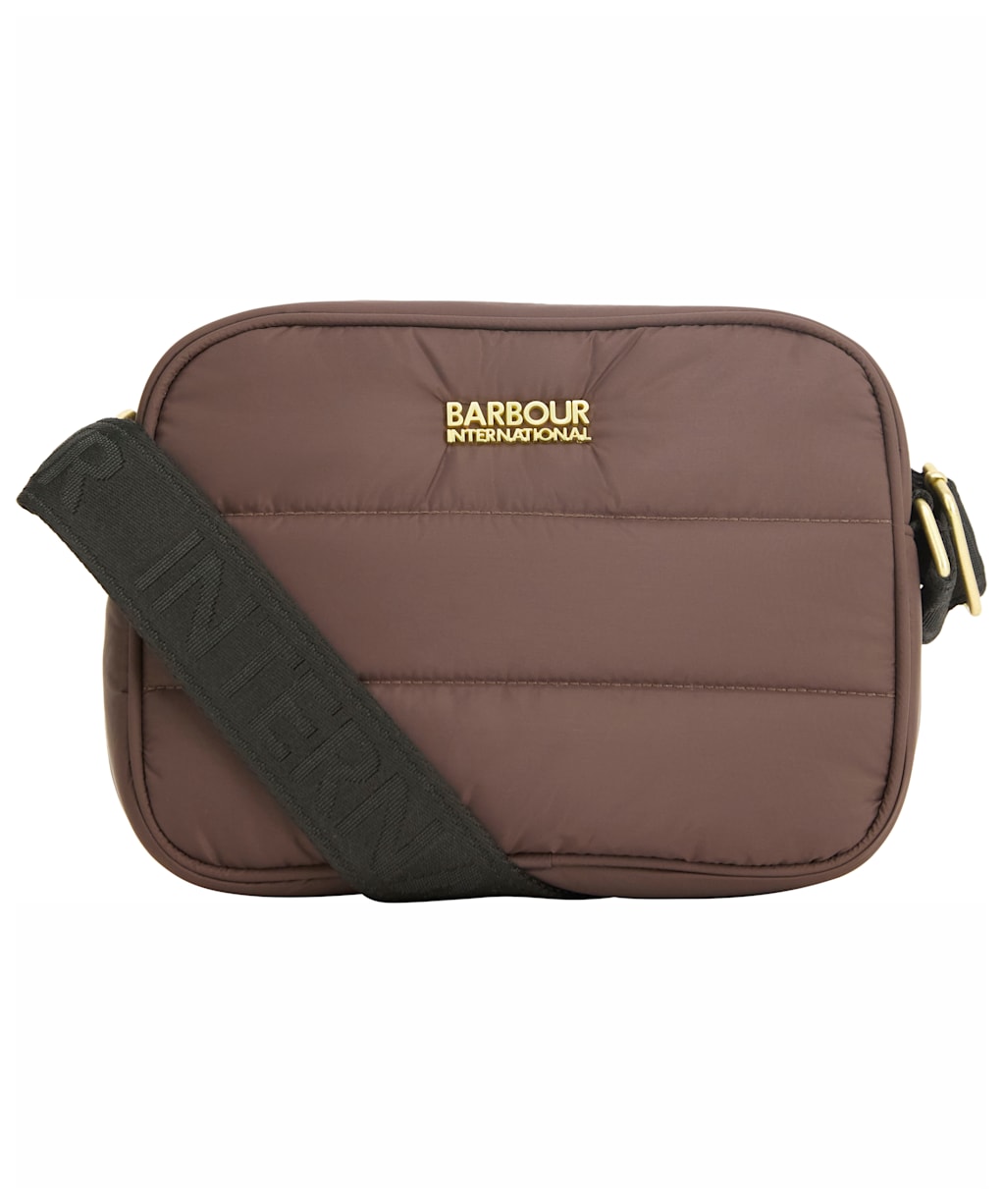 Women's Barbour International Monaco Baffle Quilt Crossbody Bag - Truffle