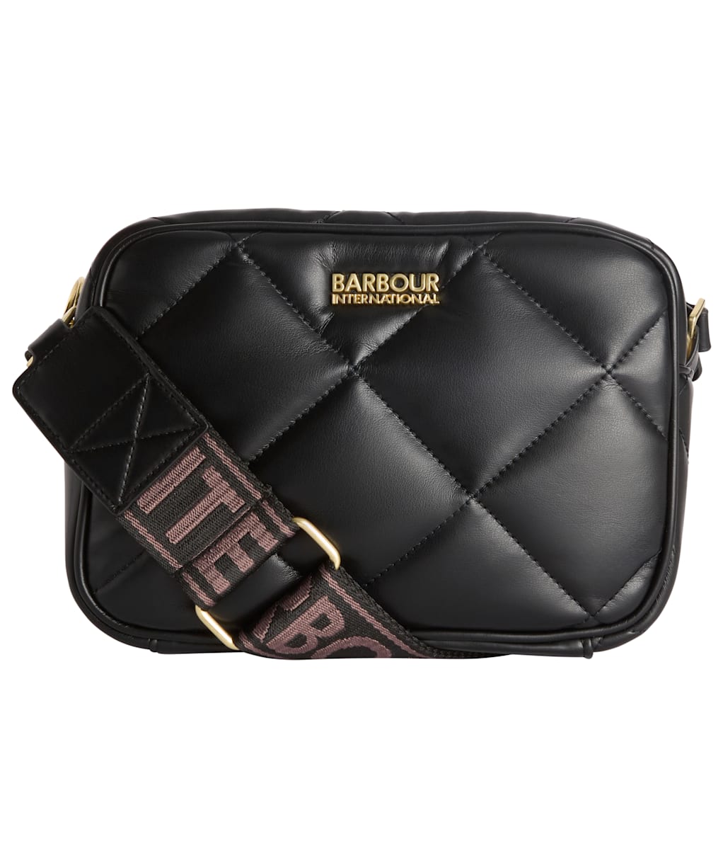 Women's Barbour International Soft Quilt Sloan Crossbody Bag - Black
