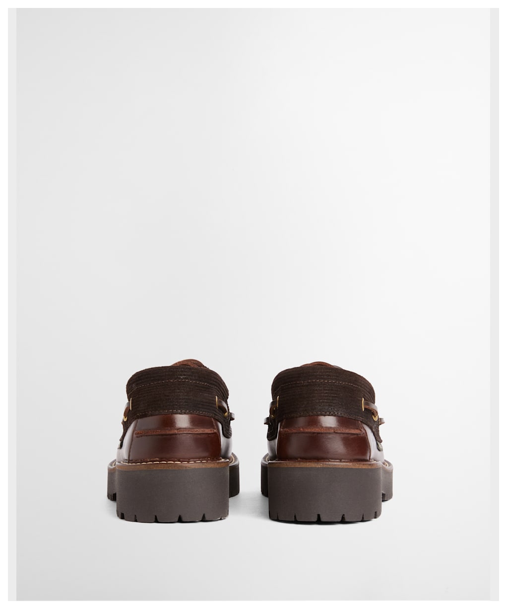 Women's Barbour Darras Boat Shoe - DK BROWN/BROWN C
