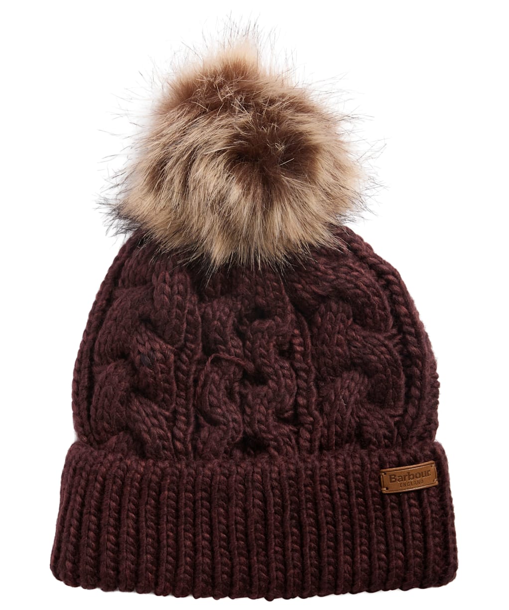 Women's Barbour Penshaw Cable Beanie - Fig