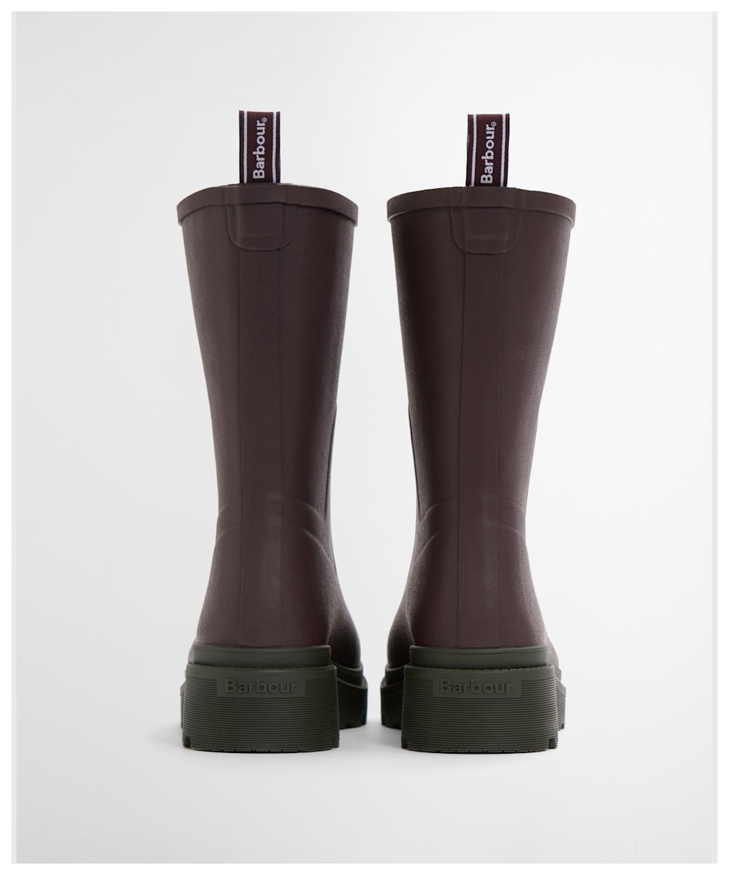 Women's Barbour Devlin Mid Welly - Merlot / Fern