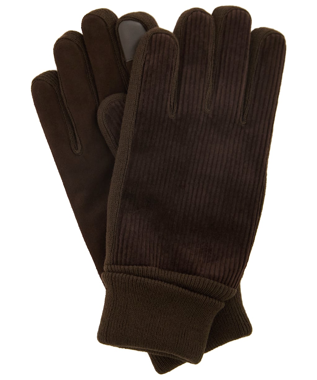Men's Barbour Magnus Cord Gloves - Brown