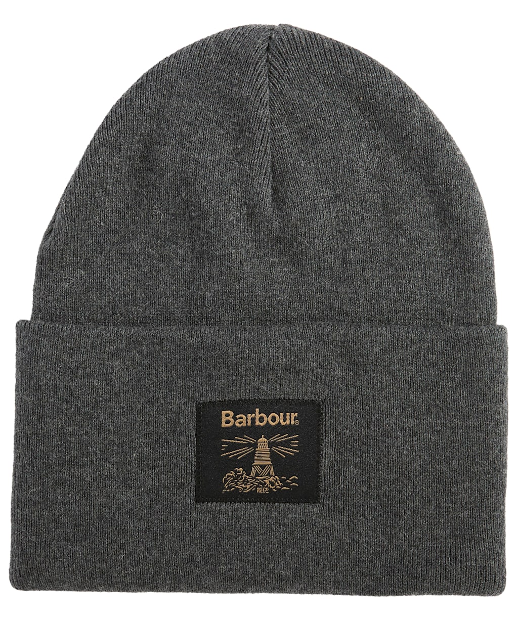 Men's Barbour Harton Beanie Hat - Charcoal