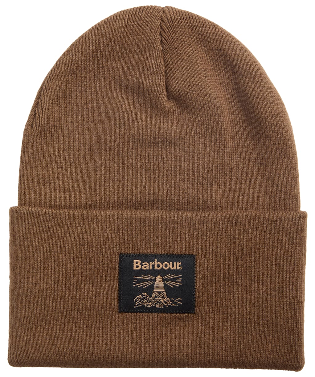 Men's Barbour Harton Beanie Hat - Dark Sand