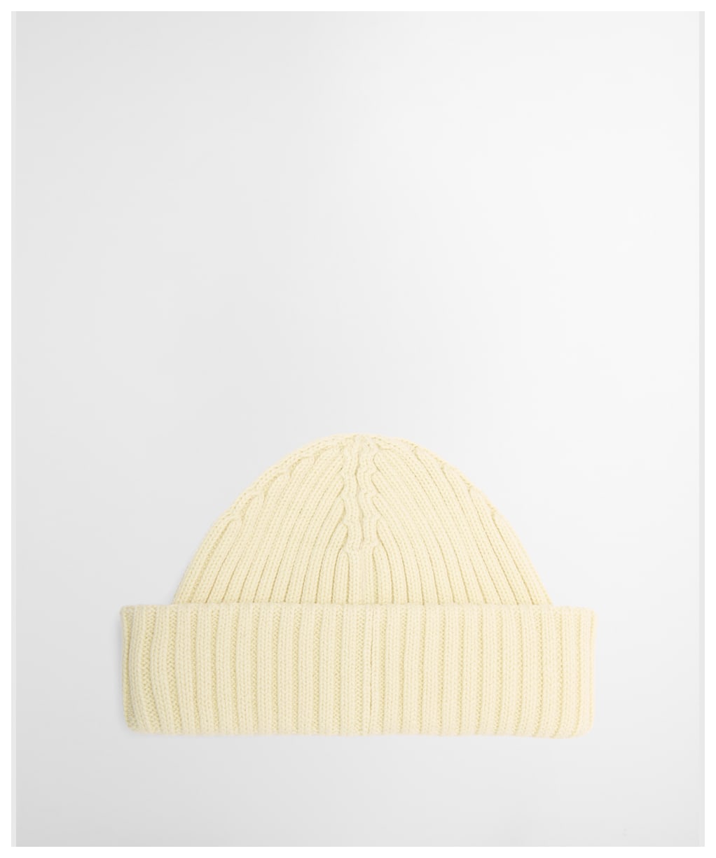Men's Barbour International Dufton Fisherman Beanie Hat - Chalk