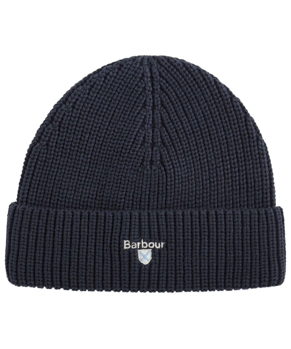Men's Barbour Cascade Knitted Beanie Hat - Navy