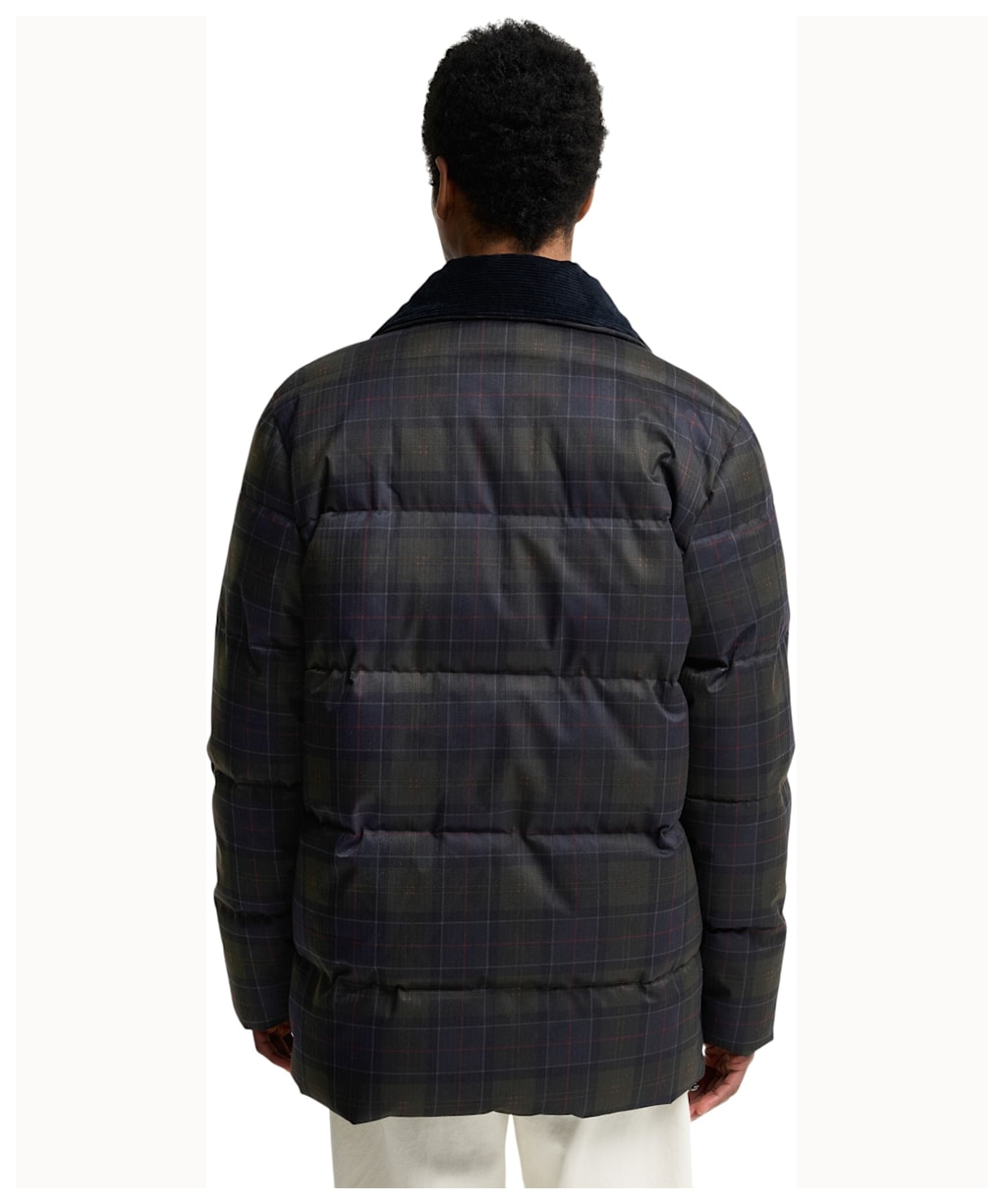 Men's Barbour Lonnen Tartan Puffer Jacket - Shadow Classic Tartan