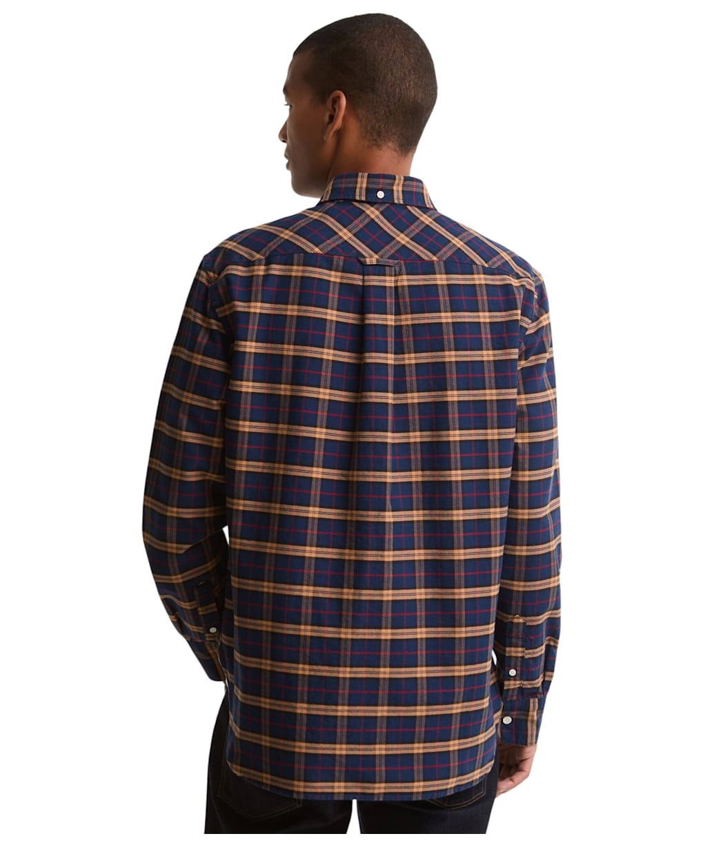 Men's Barbour Forth Authentic Highland Check Oxford Shirt - Deep Blue