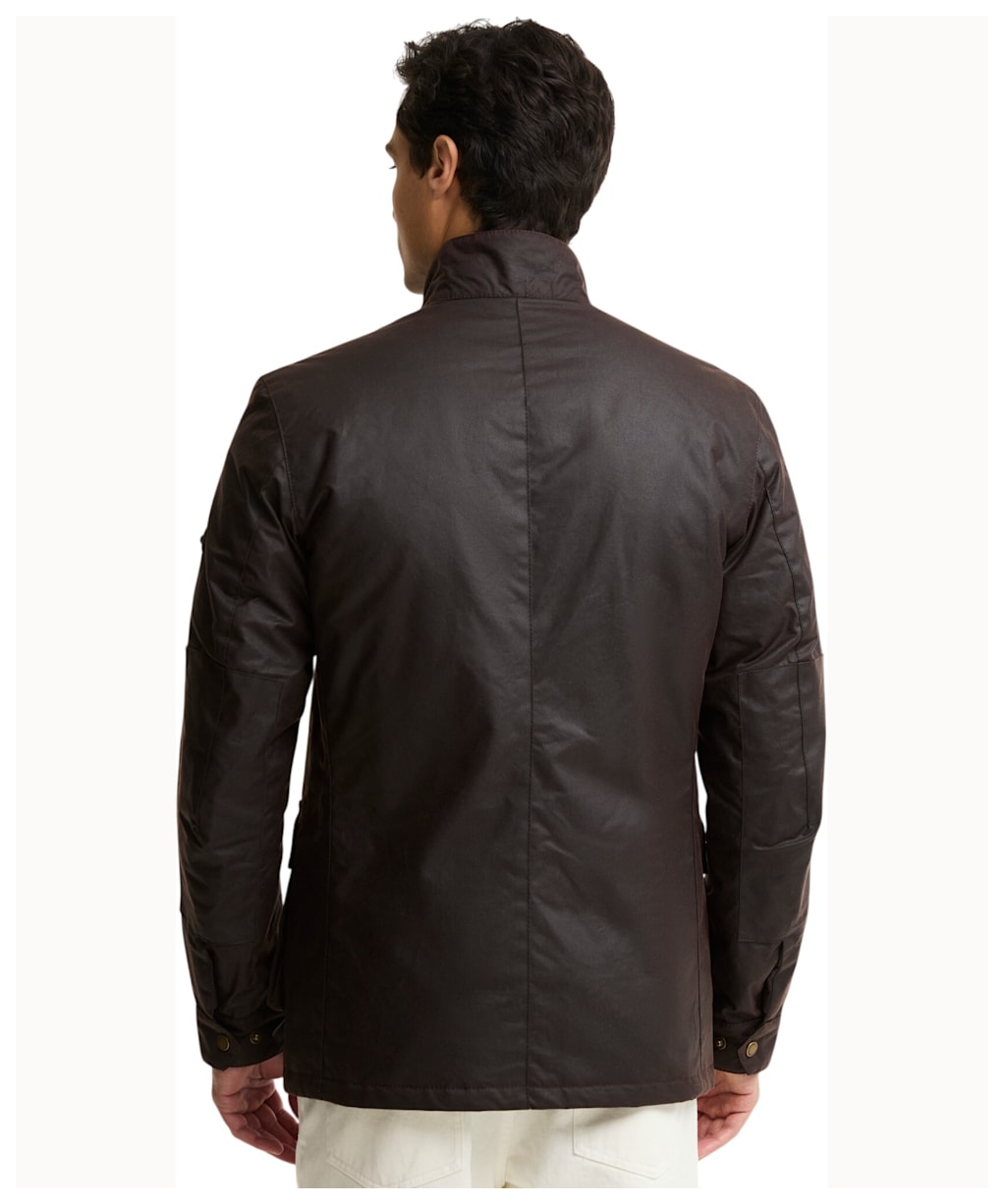 Men's Barbour International Tourer Duke Waxed Jacket - Dark Brown