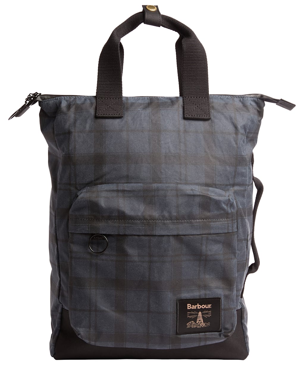 Barbour Field Wax Backpack - Navy Tartan