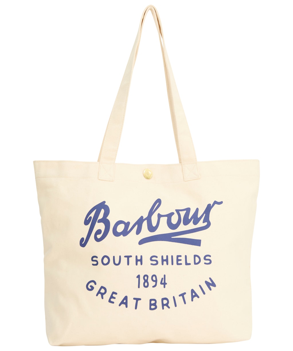 Barbour Script Tote Bag - Deep Blue