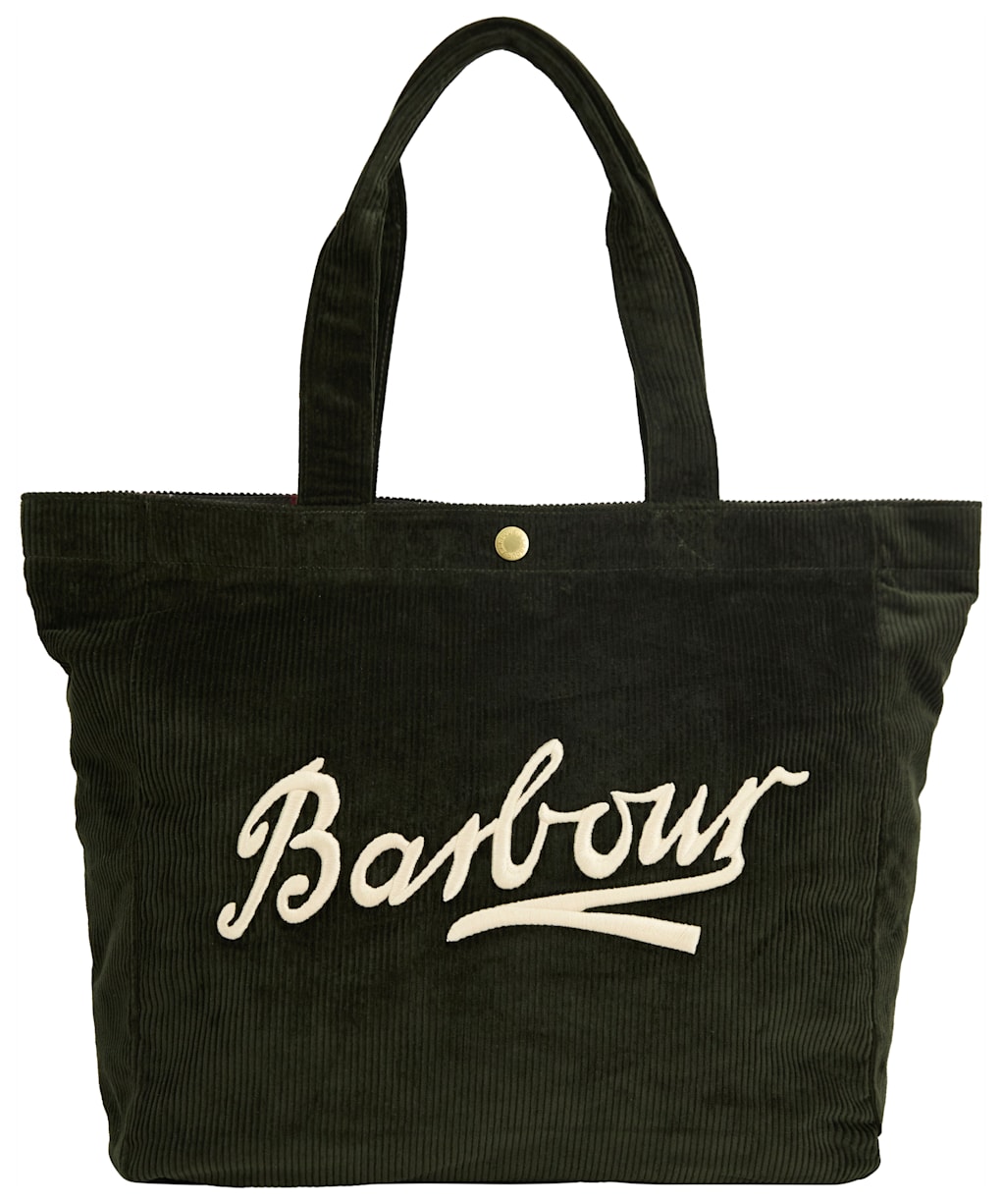 Barbour Carrick Cord Tote Bag - Sage