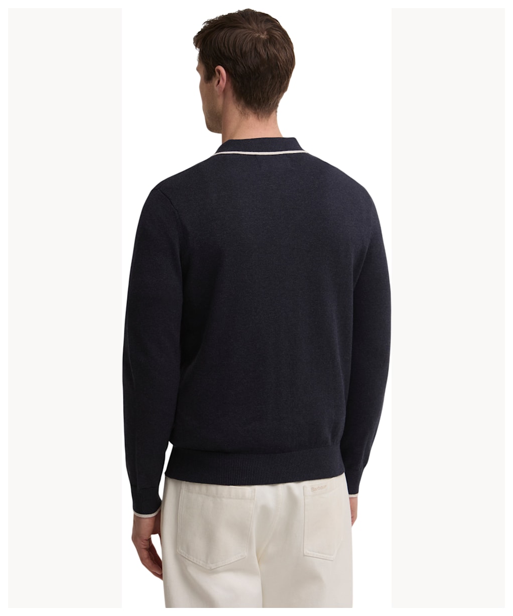 Men's Barbour Taunton Knitted Polo Shirt - Navy