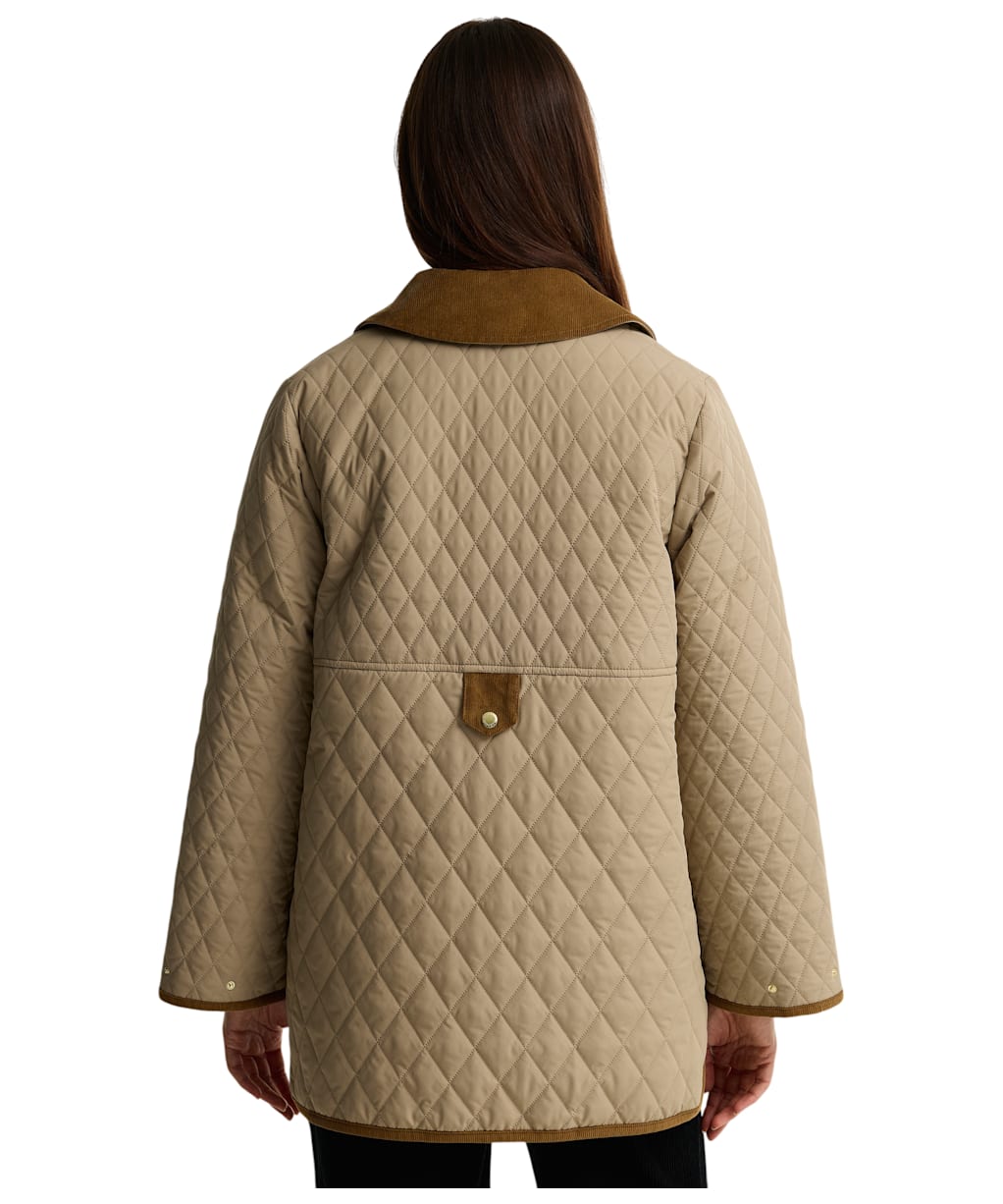 Women's Barbour Whickham Quilted Jacket - Light Trench / Ancient