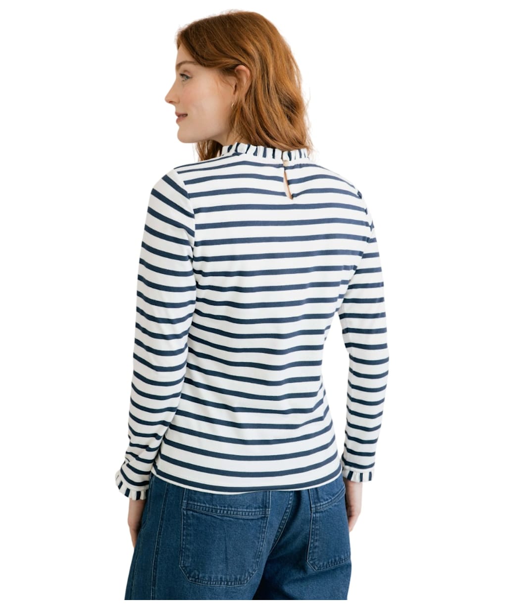 Women's Lily & Me Marnie Stripe Top - Navy / Ecru