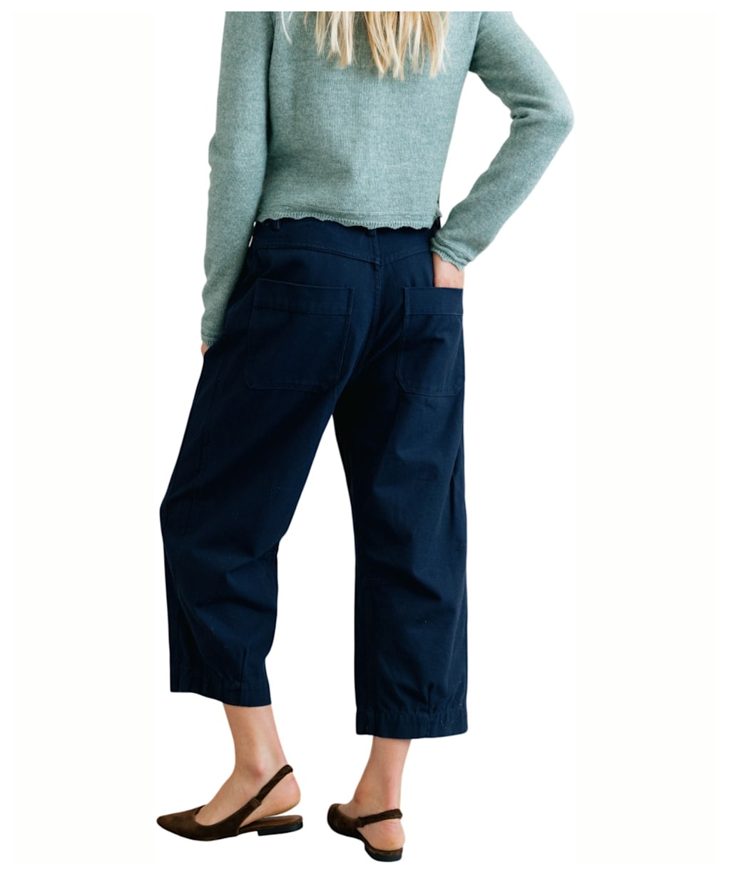 Women's Lily & Me Georgia Canvas Trousers - Navy