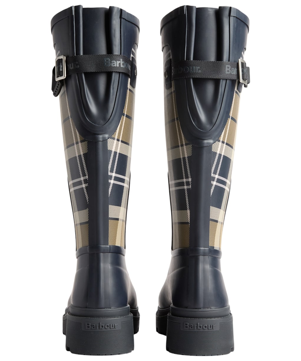 Women's Barbour Dena Tall Wellingtons - Dark Navy / Birchwood