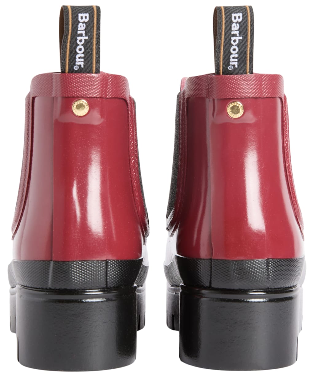 Women's Barbour Halton Faux Fur Wellingtons - Cranberry Gloss