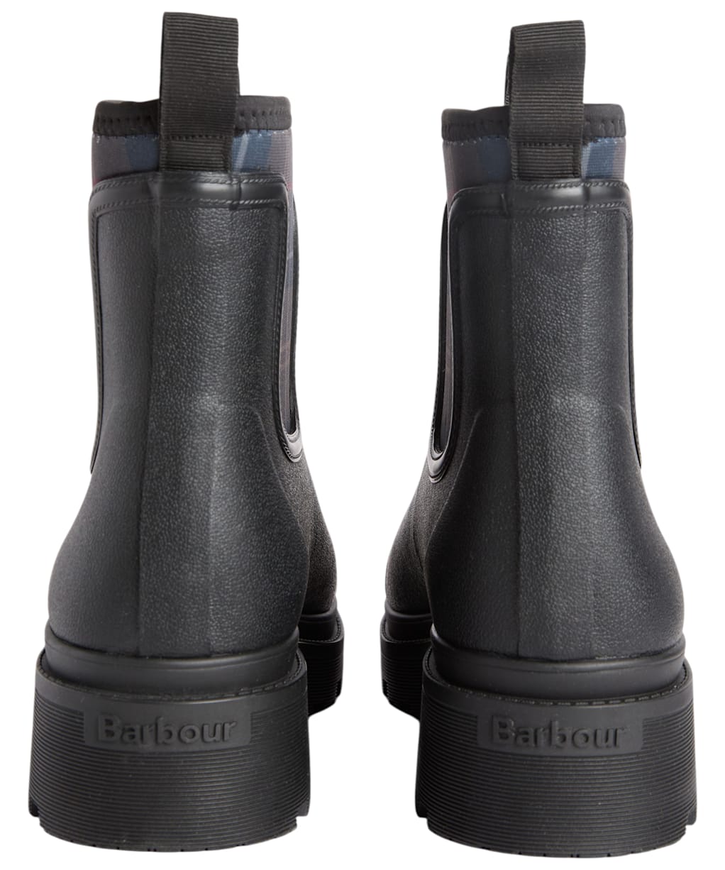 Women's Barbour Cynthia Chelsea Wellingtons - Black / Shadow Tartan