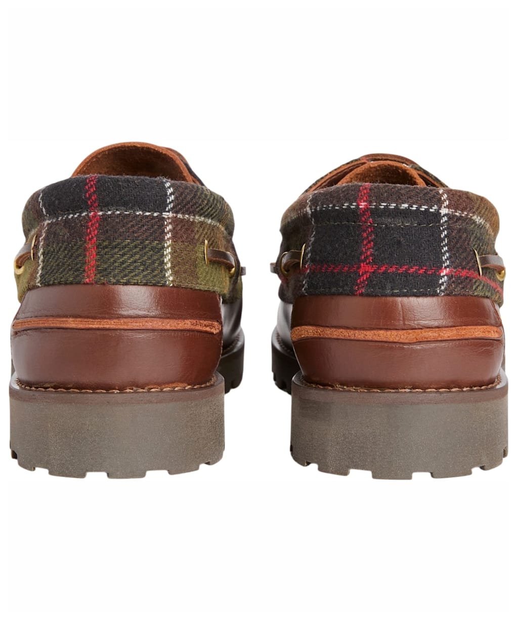 Men's Barbour Deck Boat Shoe - Brown / Classic Tartan