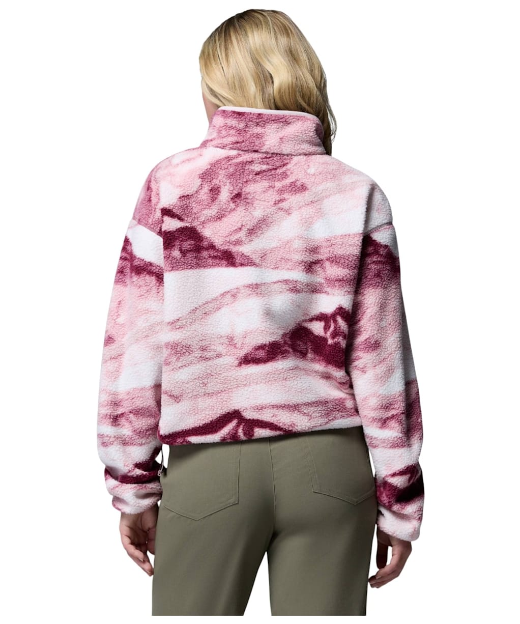 Women's Columbia Helvetia™ II Printed Cropped Half Snap Fleece - Antique Mauve / Summits