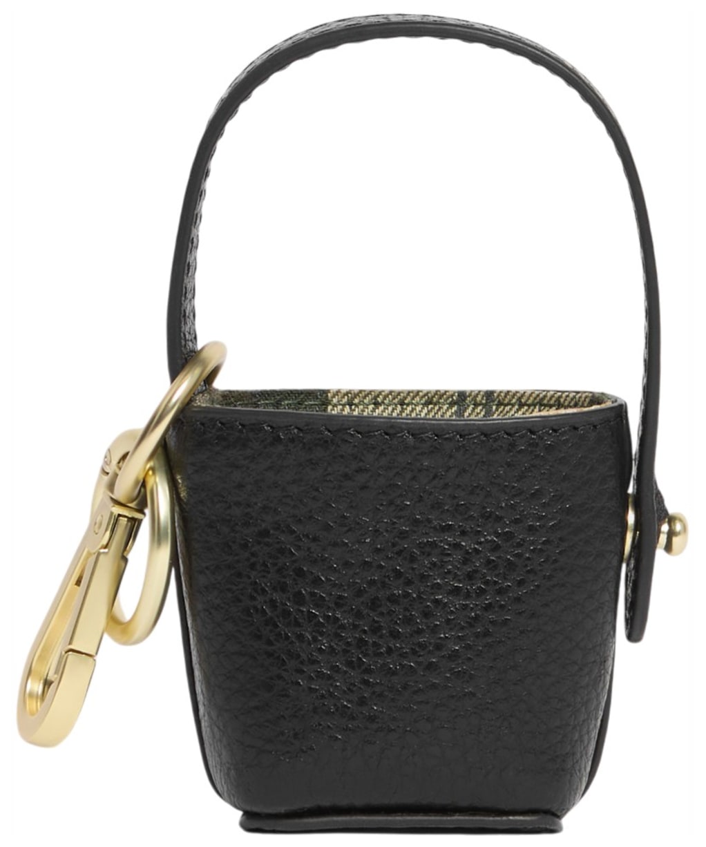  Women's Barbour Leather Bucket Bag Charm - Black