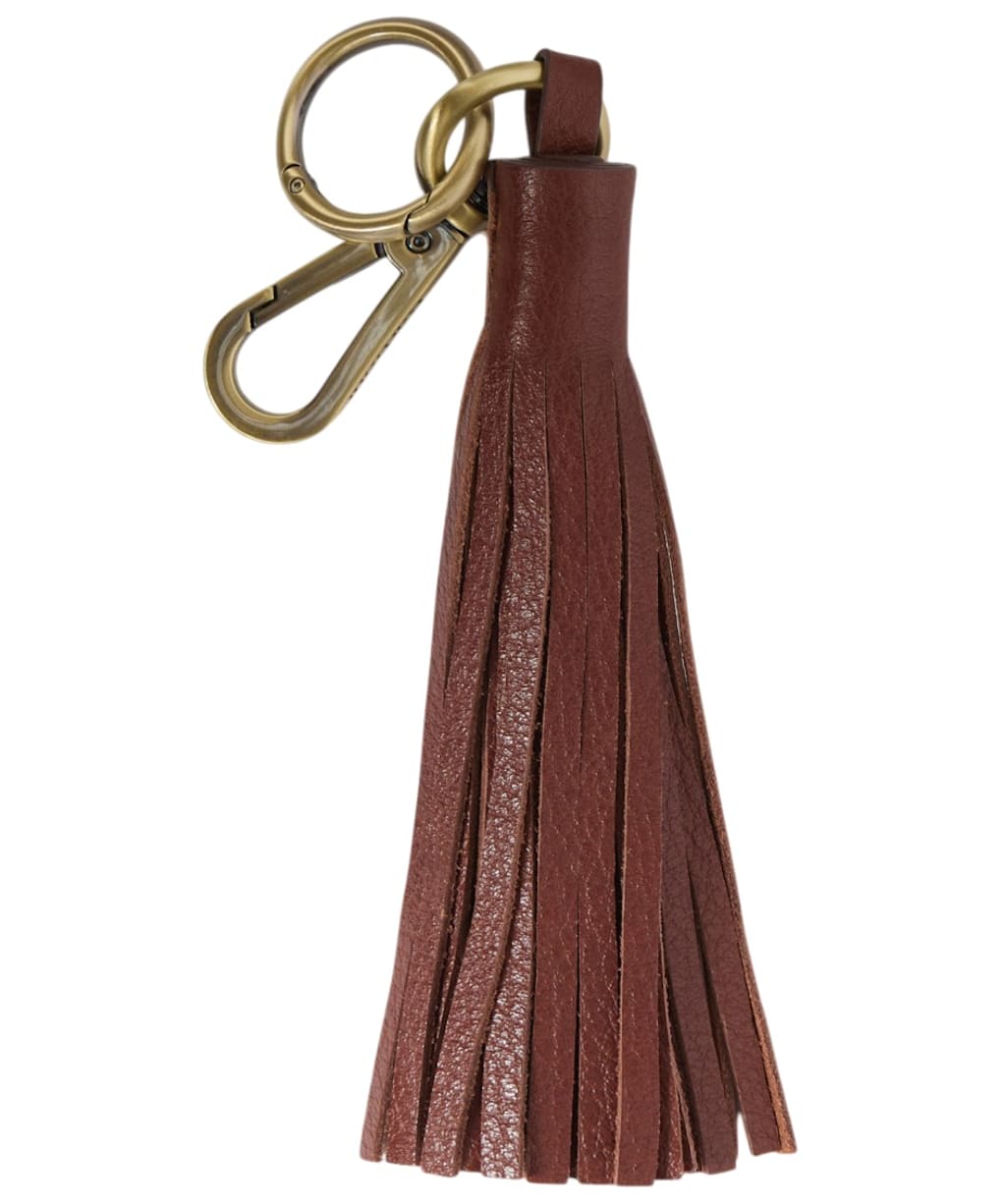 Women's Barbour Tassle Leather Bag Charm - Brown