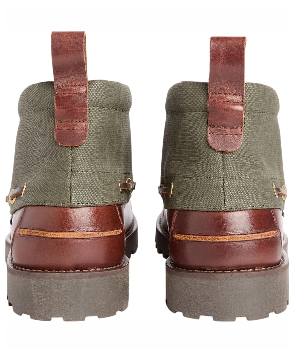 Men's Barbour Harle Mid Chukka Boots - Mahogany / Olive