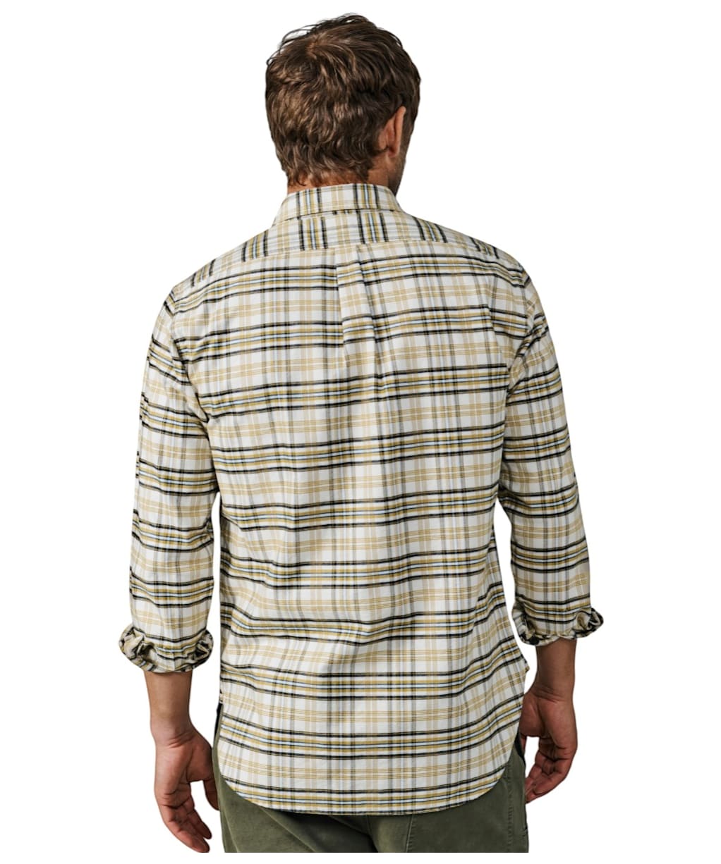 Men's Aubin Merton Brushed Oxford Button Down Shirt - Natural Check