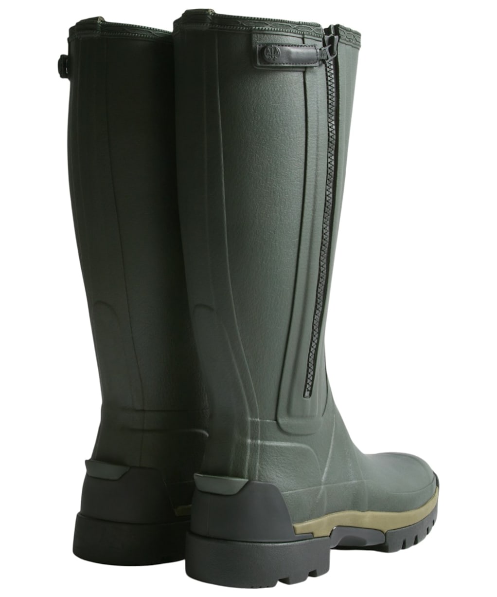 Men's Hunter Balmoral Full Zip Neoprene Lined Wellington Boots - Dark Olive