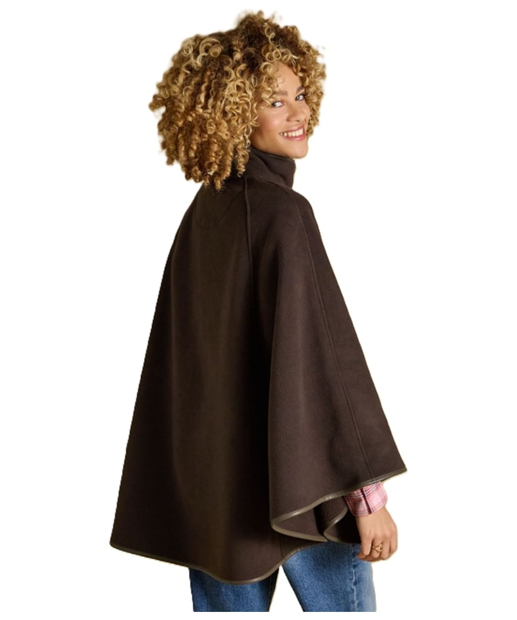 Joules Heritage Fleece Cape - Chocolate Brown