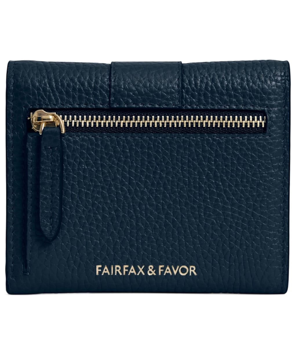 Fairfax & Favor Langford Button Leather Purse - Teal