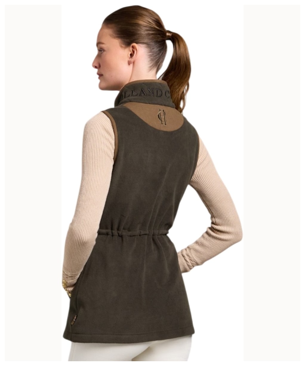 Women's Holland Cooper Country Longline Fleece Gilet - Khaki
