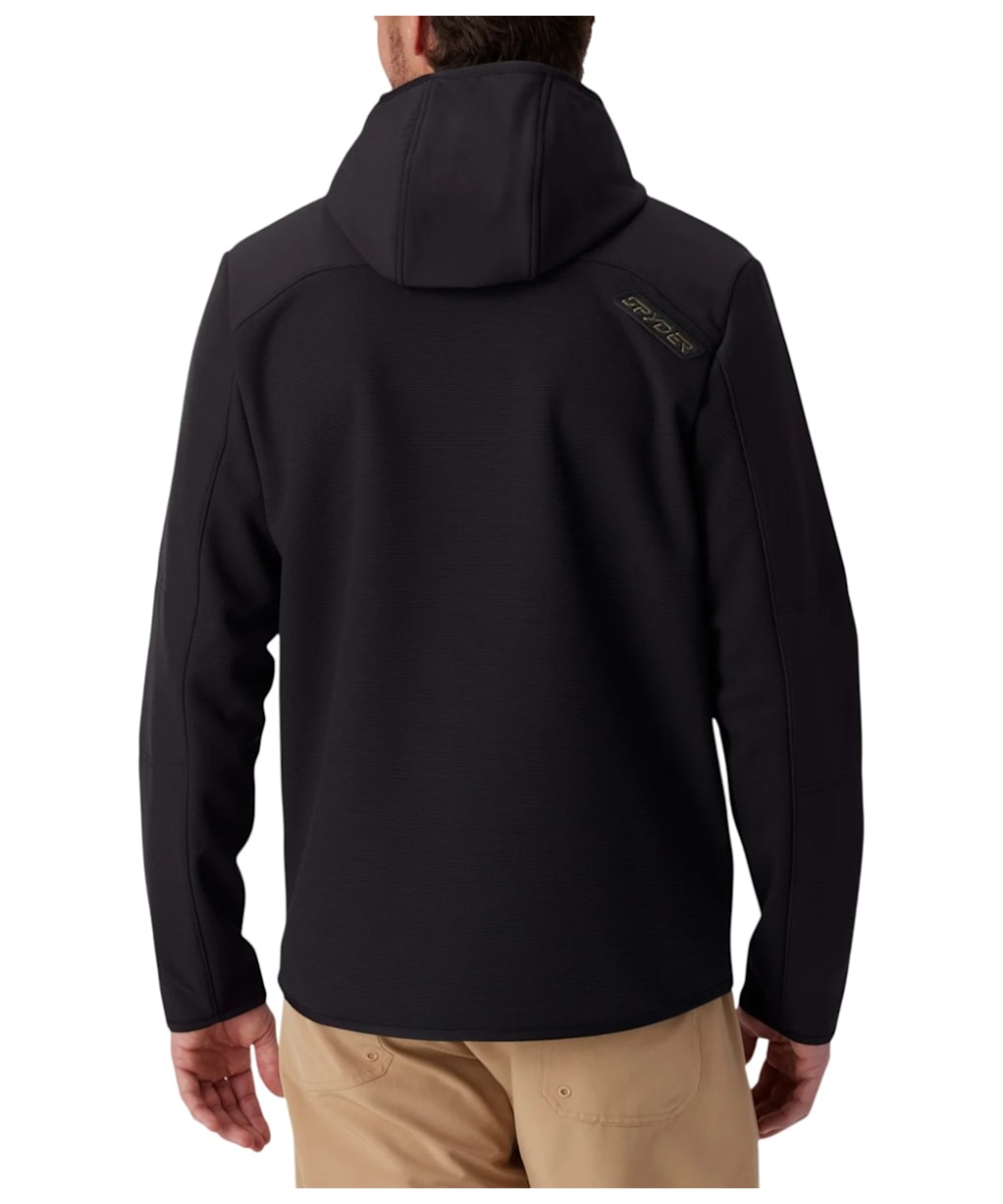 Men's Spyder Web Shellfleece Hooded Jacket - Black