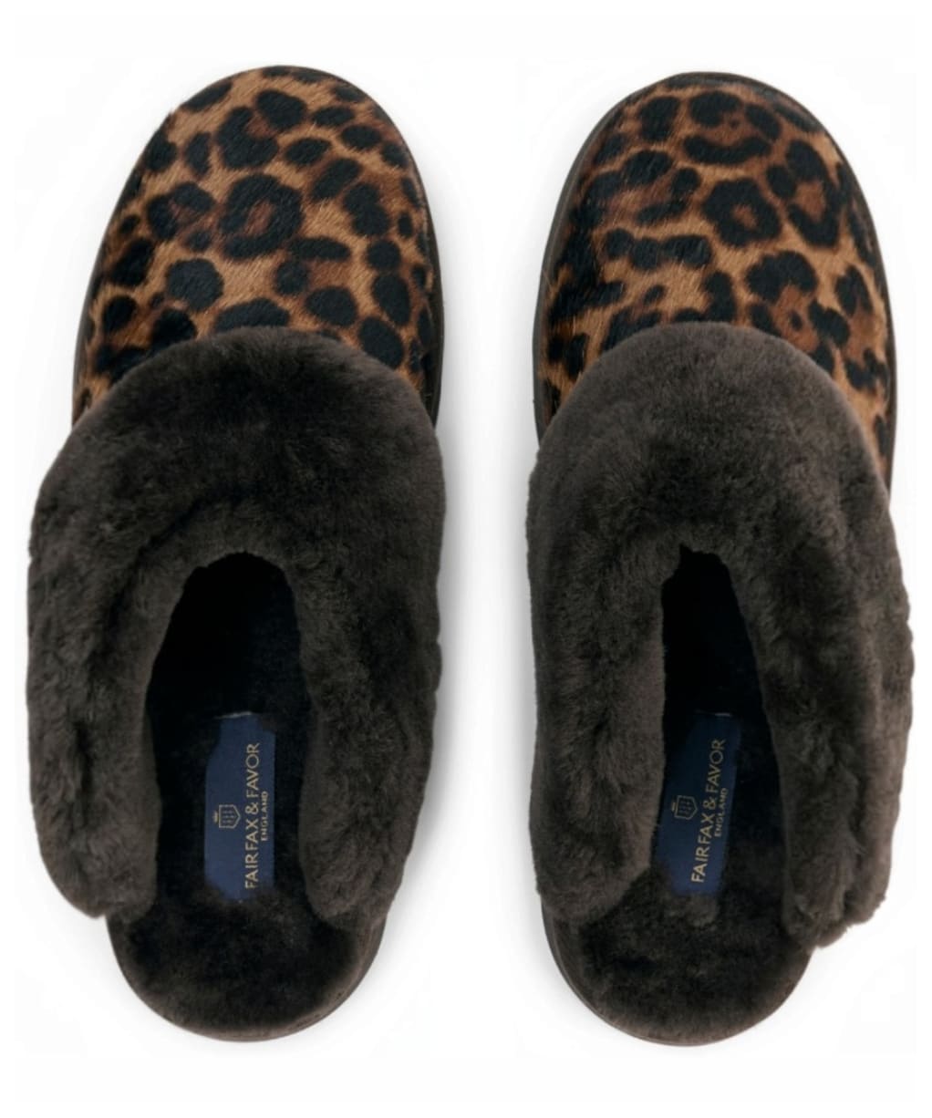 Fairfax & Favor Glencoe Mule Slippers - Leopard