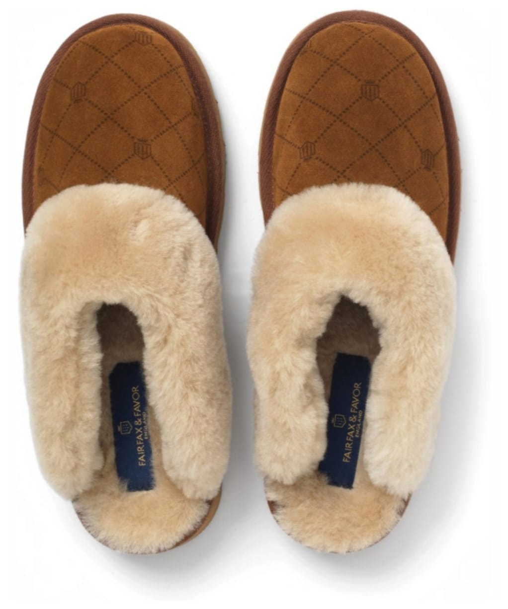 Fairfax & Favor Glencoe Mule Slippers - Tan