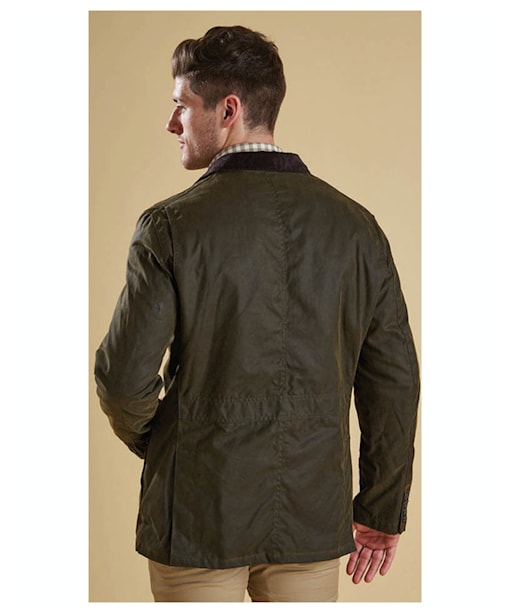 Barbour Lutz Waxed Jacket - Olive