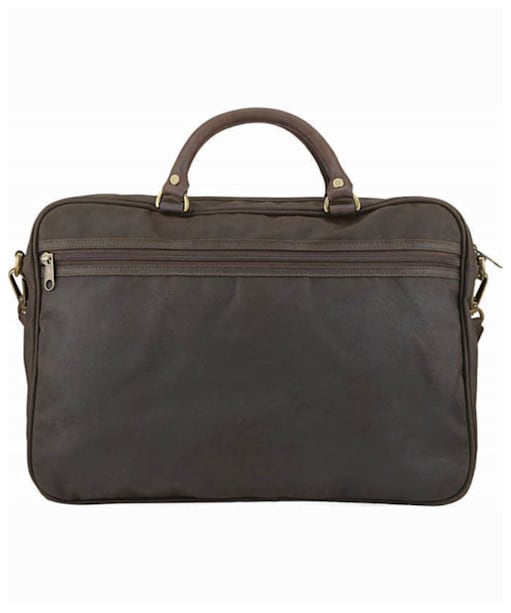 Barbour Wax and Leather Briefcase - Olive